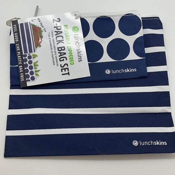 NWT Lunchskins Reusable Zippered 2-Pack Bag Set - Picture 4 of 7